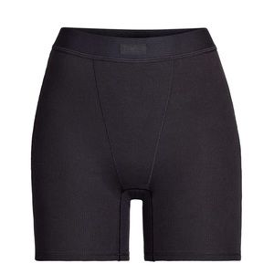 2 Pairs SKIMS Black Grey Cotton Rib Boxers SZ M